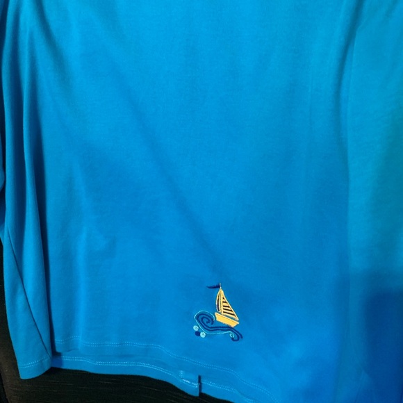 Michael Simon cotton knit button front top cardigan. Look at all photos. - Picture 6 of 9